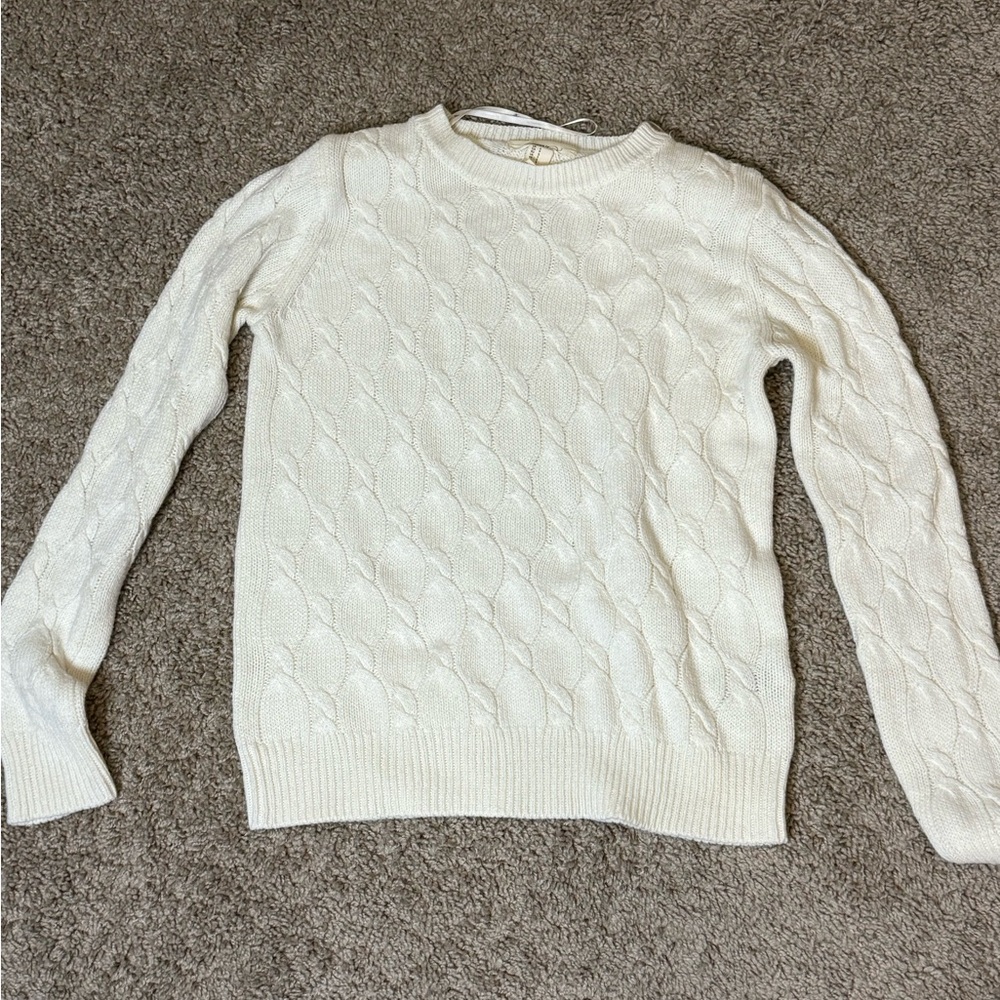 Women’s Forever 21 Cream Cable Knit Sweater